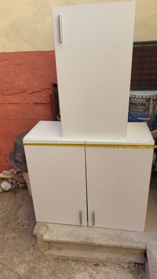 Mueble de cocina blanco altos