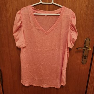 Camiseta manga corta Abullonada coral T.Xl
