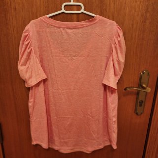 Camiseta manga corta Abullonada coral T.Xl