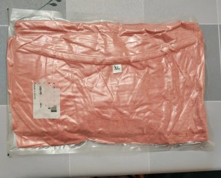 Camiseta manga corta Abullonada coral T.Xl
