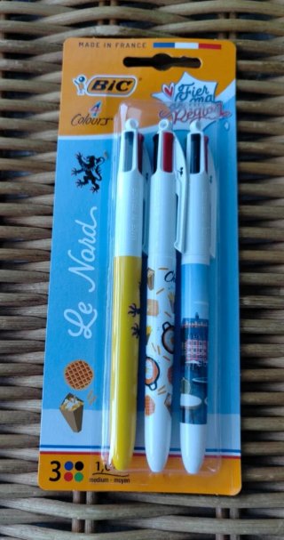 Confezione da 3 penne BIC 4 Colori Le Nord
