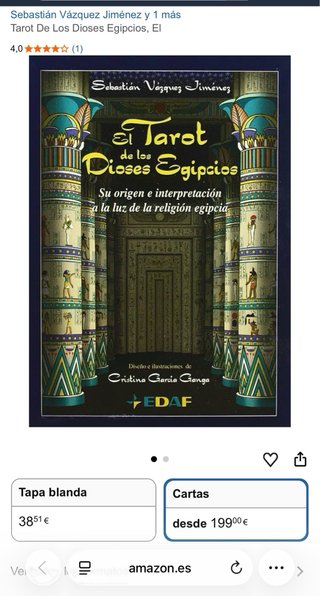 Tarot Dioses Egipcios con Libro EDAF