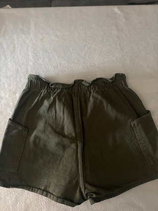 Pantalones cortos Denim verde militar talla 46