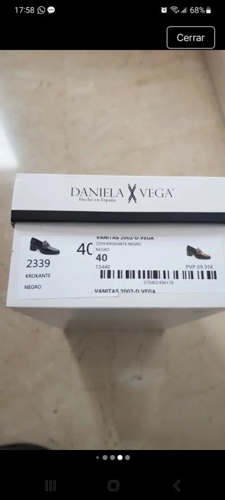 Zapatos tacón Daniel Vega negros. Talla 40.