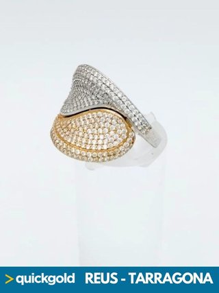 035-01-00790 ANILLO ORO 18K ONDAS T13