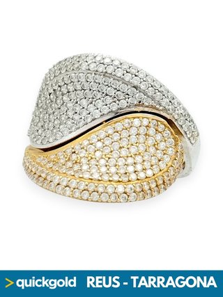 035-01-00790 ANILLO ORO 18K ONDAS T13