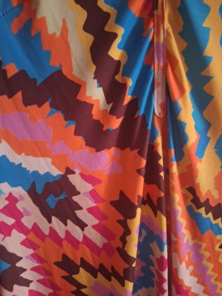 Vestido largo elástico estampado