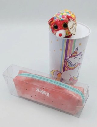 Pack 3 artículos: Peluche, Vaso y Neceser
