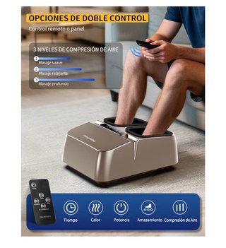 Masajeador de Pies MOUNTRAX con Calor y Control Re