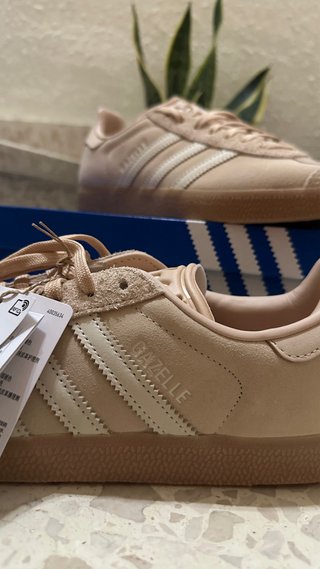 NEW Botines mujer Adidas Gazelle W Beige Rosa