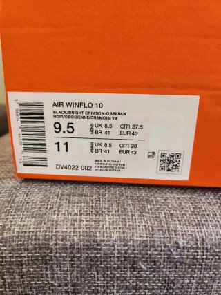 Zapatillas Nike Air Winflo 10 Negras Rojas