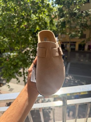 Birkenstock Boston Beige/Gris Talla 38