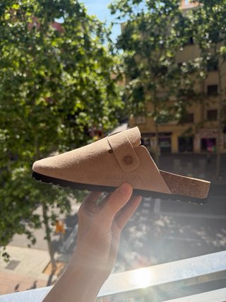 Birkenstock Boston Beige/Gris Talla 38