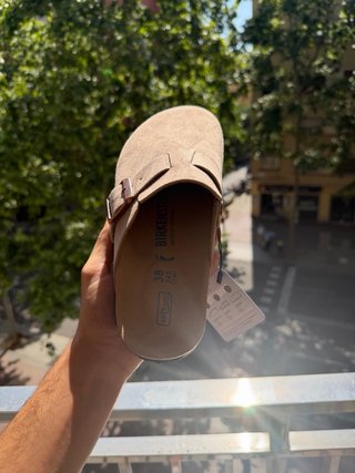 Birkenstock Boston Beige/Gris Talla 38