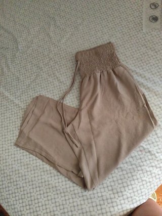 Pantalón beige mujer talla única