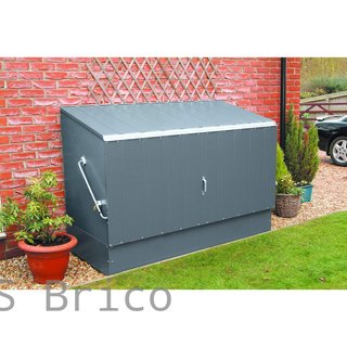 Armadio per Biciclette in Metallo Antracite - 196x89x133 cm - Trimetals
