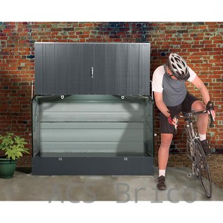 Armadio per Biciclette in Metallo Antracite - 196x89x133 cm - Trimetals