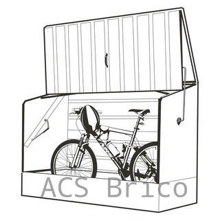 Armadio per Biciclette in Metallo Antracite - 196x89x133 cm - Trimetals