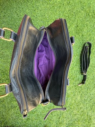 Bolso Desigual Negro con Bordados Multicolor