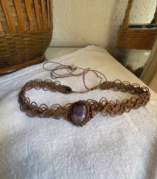 Gargantilla macramé amatista