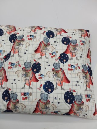 Almohada Infantil con Funda De Almohada Estampada 40x60 Cm De Algodón Oeko-Tex - Cojín Cuna Bebe Y Niños- Cojin Pequeño para Beb