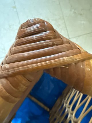 Tavolo da centro in vimini e rattan