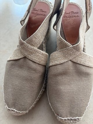 Sandalias esparto con cuña muy comoda