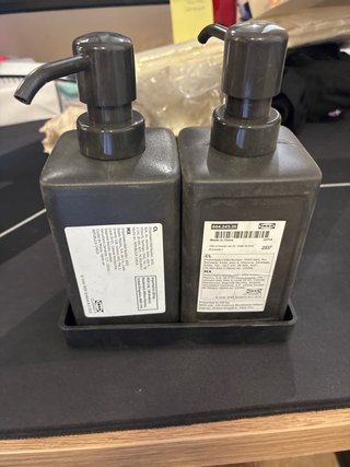 Dispensadores Jabón IKEA Negro Plástico