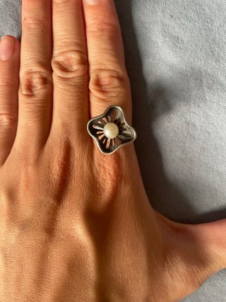 Anillo Plata Ley 925 Perla Natural