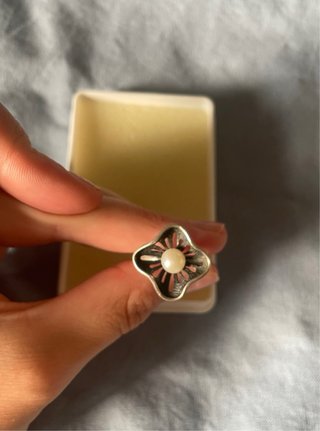 Anillo Plata Ley 925 Perla Natural