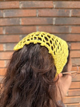 bandana a crochet hecho a mano