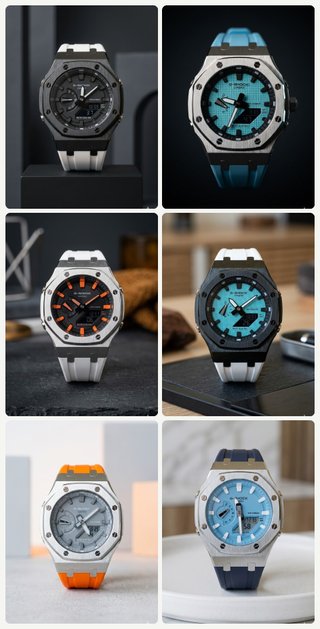 Casio G-Shock GA-2100 MOD Plata/Turquesa