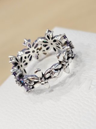 Anillo Pandora Bridgerton Herbario y Abeja 52+caja