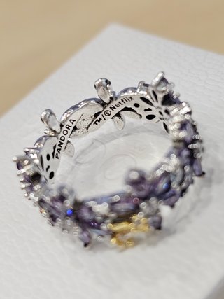 Anillo Pandora Bridgerton Herbario y Abeja 52+caja