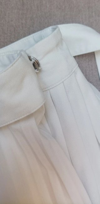 Falda midi plisada blanca roto Maje T.38