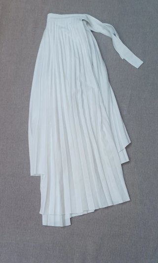Falda midi plisada blanca roto Maje T.38