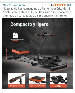 Máquina de remo negra y naranja