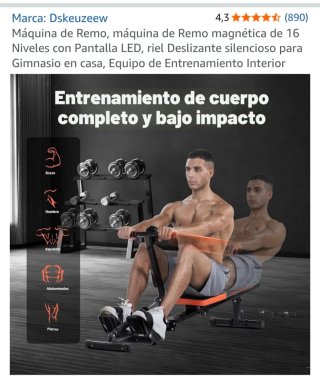 Máquina de remo negra y naranja