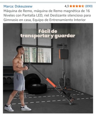 Máquina de remo negra y naranja