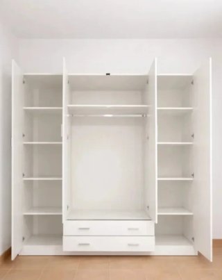 Armario 4 puertas Artica Beig/Blanco