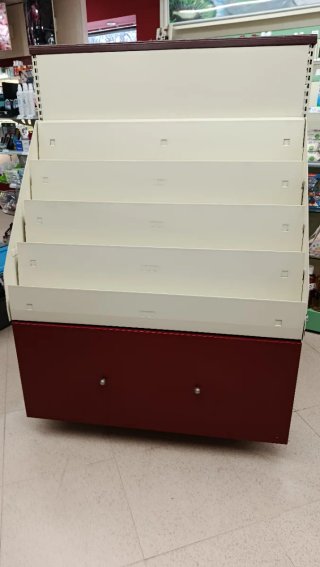 Expositor Metálico Doble Cara Beige/granate
