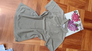Polo Zara uomo verde militare