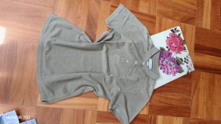 Polo Zara uomo verde militare
