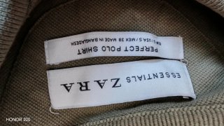 Polo Zara uomo verde militare