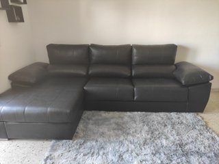 Sofá chaiselongue 300cm tela y cristal