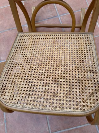 Silla Mecedora Ratán y Madera