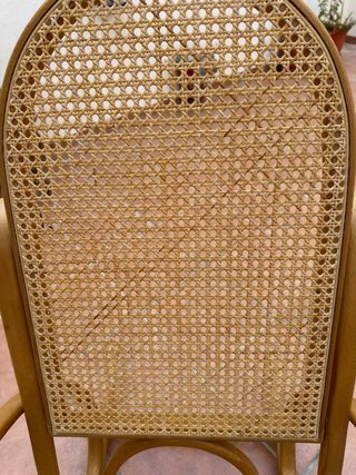 Silla Mecedora Ratán y Madera