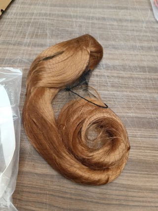 Peluca larga lisa marrón - Cosplay/Disfraz