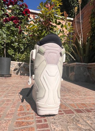 Botas Snowboard Mujer Deeluxe Blancas/Gris