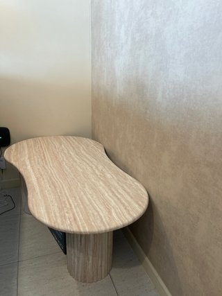 Mesa de centro efecto piedra beige